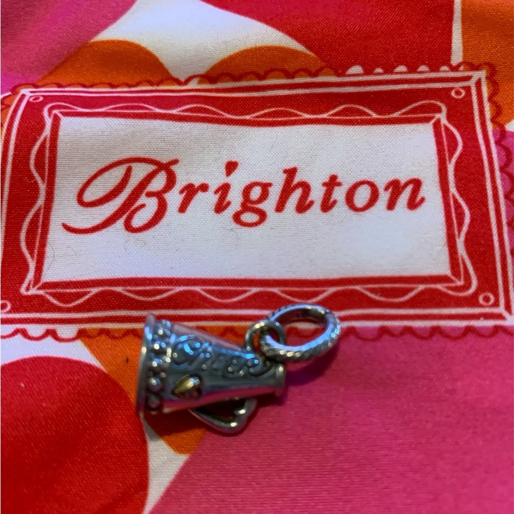 Brighton Pink and Orange Scarf with Silver Charm